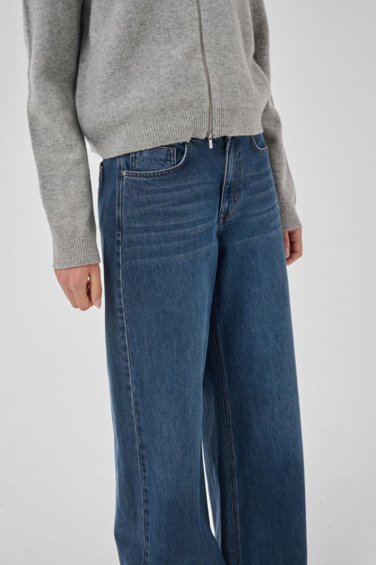Jeans Wide MWNida 139 100062 Dark Blu
