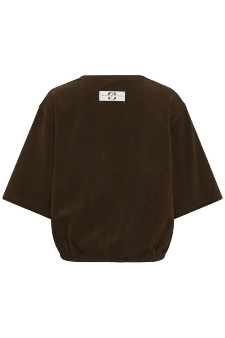 Dora V-Neck Tee 181027 Bison