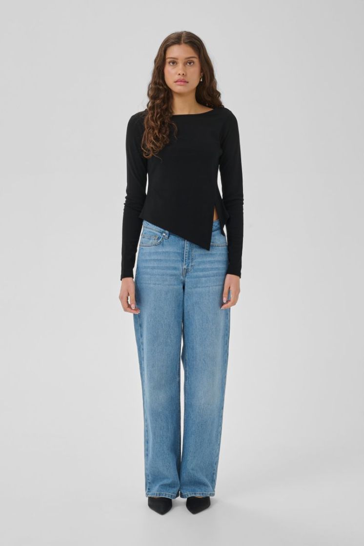 Nupti Asymmetric Blouse 100031 Black