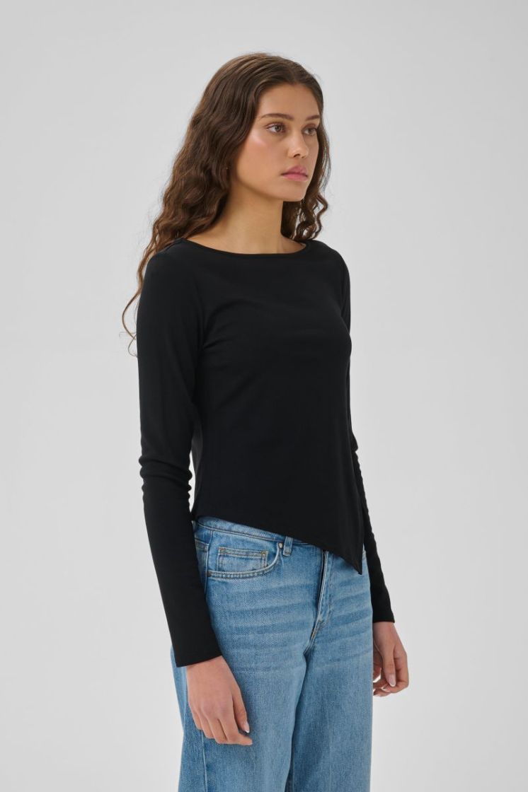 Nupti Asymmetric Blouse 100031 Black