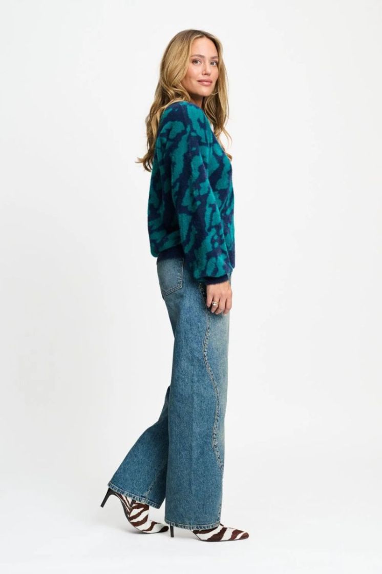 Frida Pullover Animal 700 Green