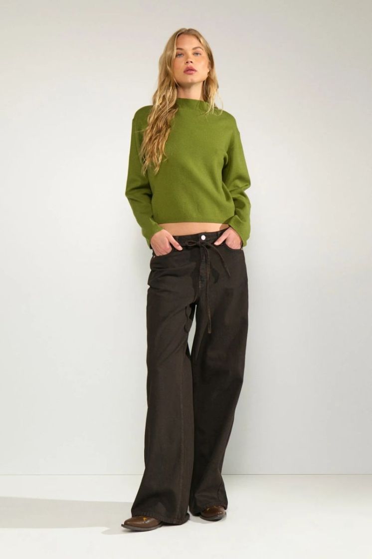 Carma crop pullover 4060 Calla Gree