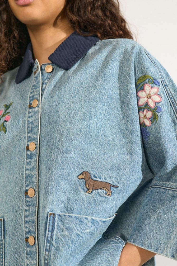 Denma oversize shirt 3013 medium blu