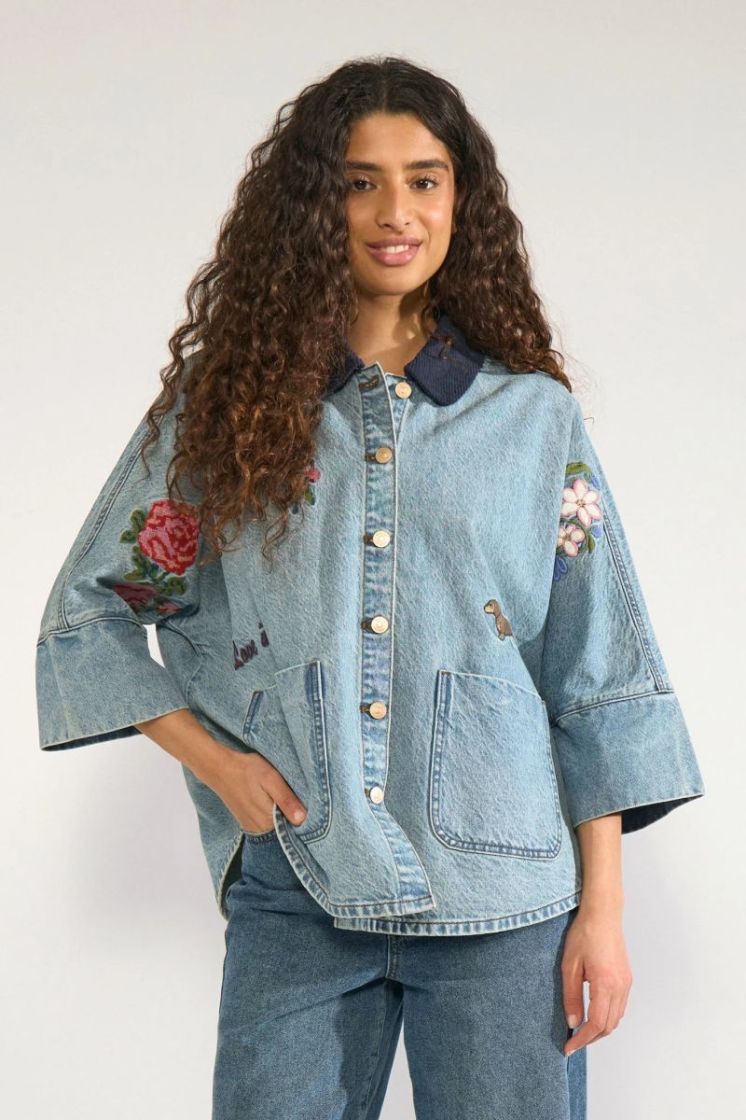 Denma oversize shirt 3013 medium blu
