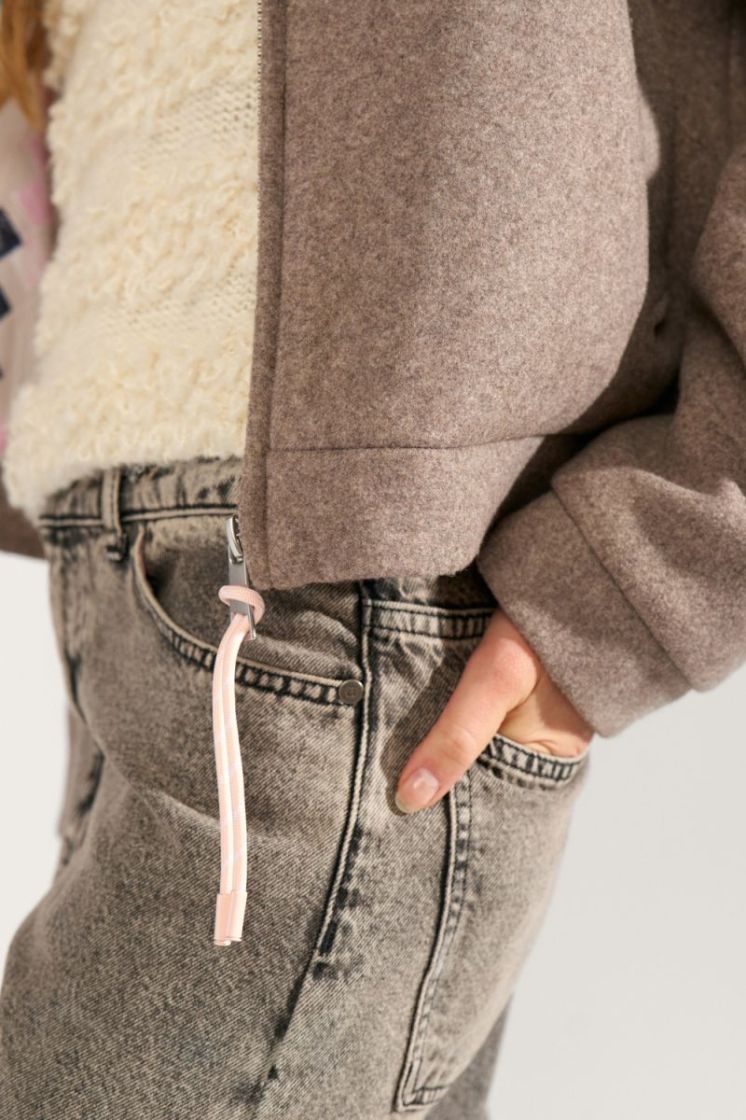 Kimla zip jacket 5726 deep taupe