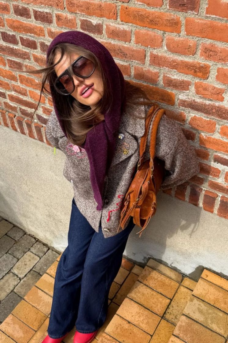 Riette hoodie scarf  2730 Fig