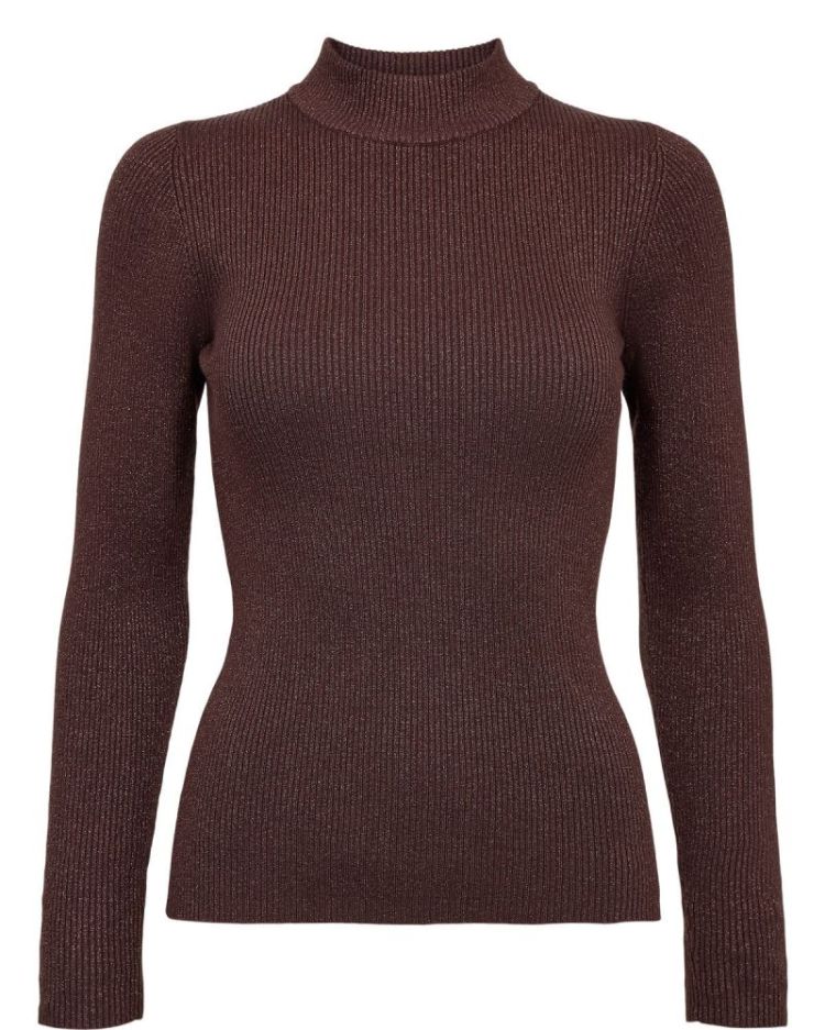 Bia lurex LS pullover 5034 chocolate