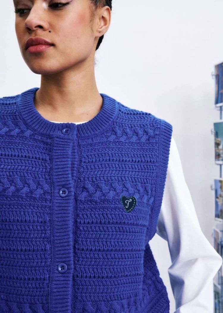 Miryang cardigan bleu electrique