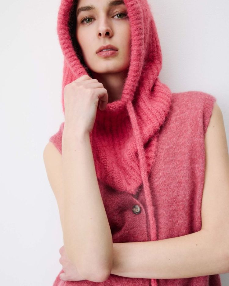Wool-blend balaclava blush