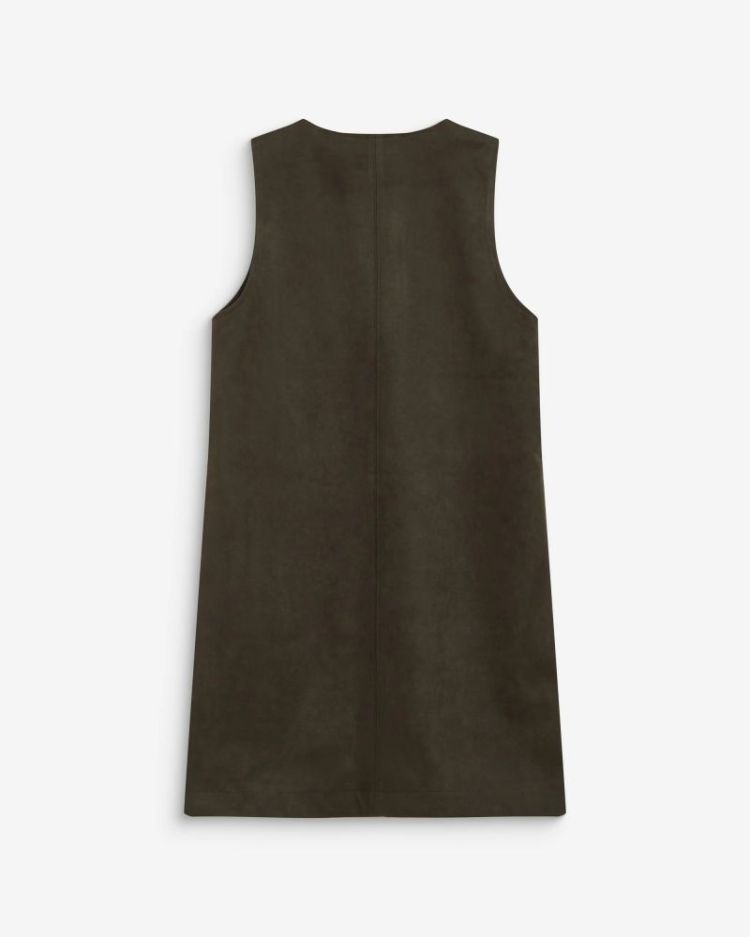 short suede-effect dress Anaya kaki
