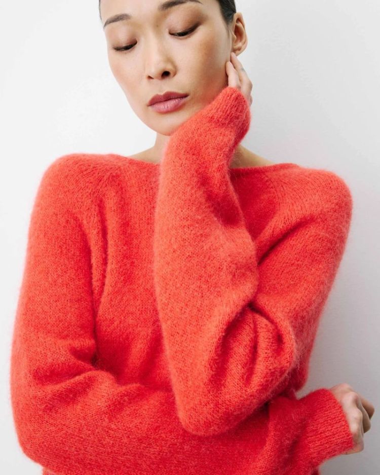 Backless knit sweater Anthemis sanguine