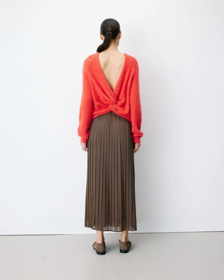 Backless knit sweater Anthemis sanguine