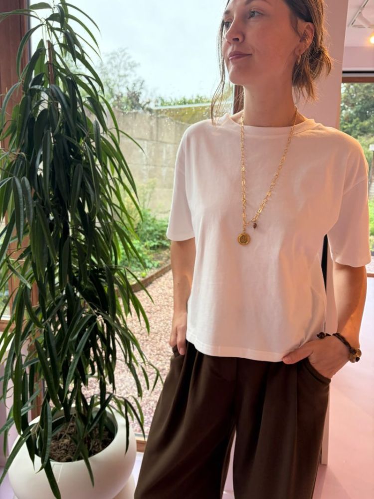 T-shirt Marti blanc casse