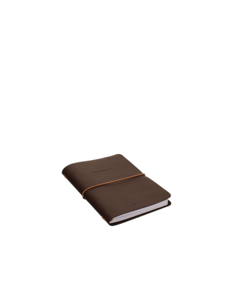 Notebook M - vegan leather Dark wood