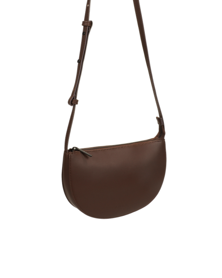 Farou half moon bag  dark wood